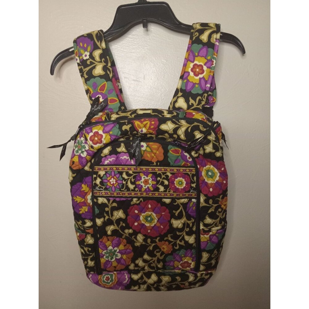 Vera Bradley Floral Laptop Backpack School Work Travel Bright Abstract